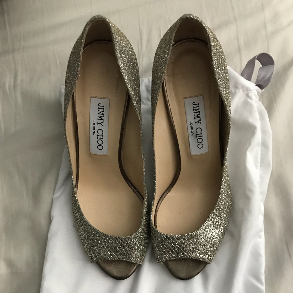 Jimmy Choo Baxen peeptoe wedge pump